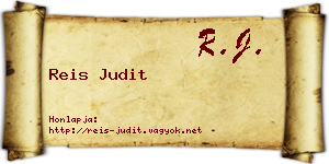 Reis Judit névjegykártya